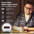 thumbnail image 4 of Sonic Alert Soft White Alarm Clock Nightlight - Wake Up with Gentle Light and Sound, 4 of 7