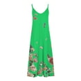 thumbnail image 4 of Vivianyo HD Dresses for Women 2024 Summer Spaghetti Strap Dresses Casual Print V-Neck Camis Sleeveless Vest Mini Dress, 4 of 5