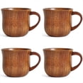 thumbnail image 1 of Paquete de 4 Vasos de Madera para Agua de 200 Ml, de Café de Madera Maciza Natural, Ideal para Té, Leche, Café y Otras Bebidas., 1 of 9