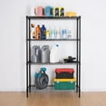 thumbnail image 2 of Hyper Tough 4 Tier Metal Storage Rack, Wire Shelving, 350lbs Loading Capacity for Each Shelf, Black Color, 2 of 8