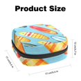 thumbnail image 2 of Cute Cartoon Surfing Boards Summer Pattern Sanitary Napkin Storage Bag, Zipper Menstrual Cup Pouch Feminine Menstruation First Period Pads Holder for Girls Women Ladies, 2 of 6