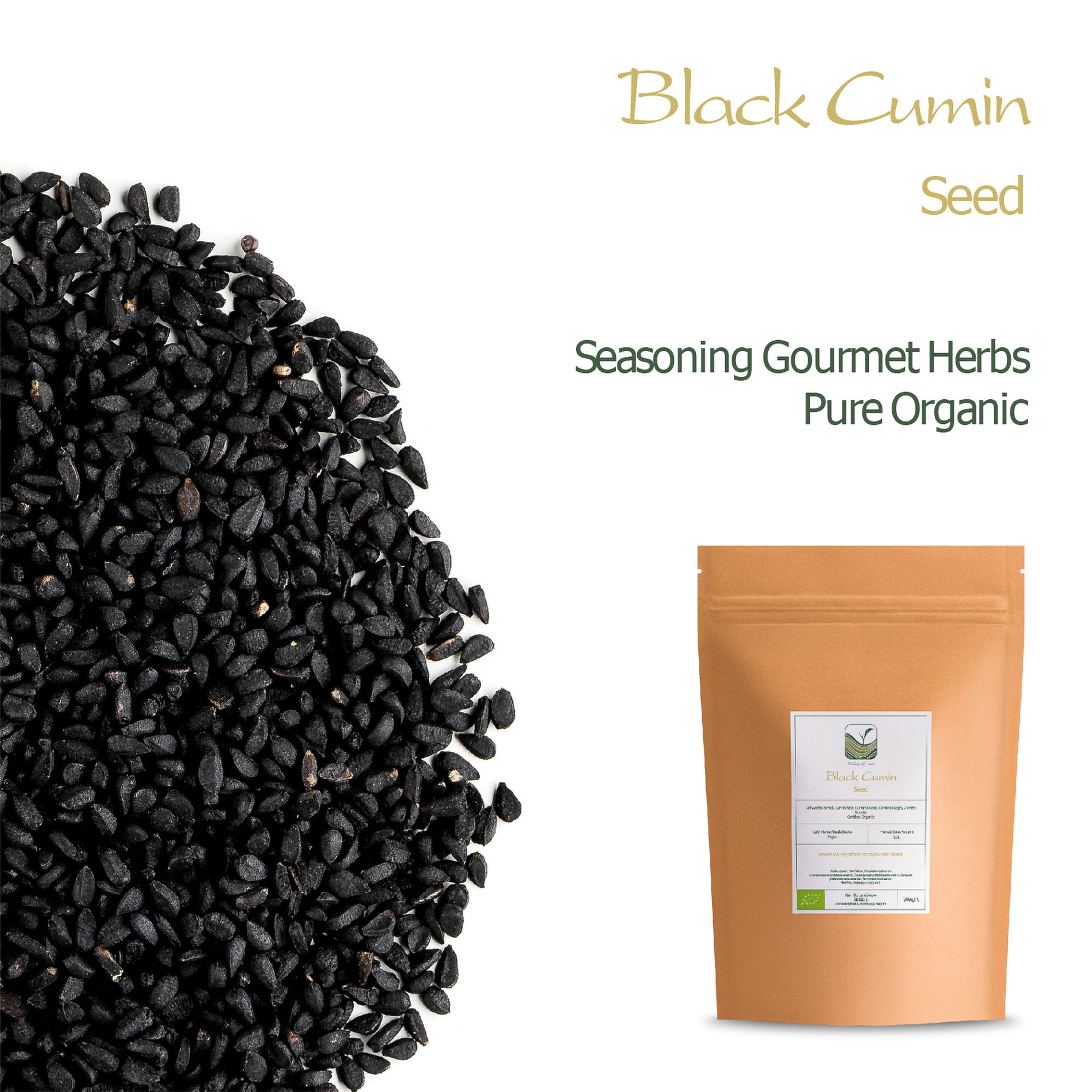Cumin Black Seed Organic Nigella - Nigella Sativa Seeds Gourmet Quality 500g