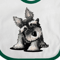 thumbnail image 4 of Inktastic Curious Schnauzer Boys or Girls Baby Bib, 4 of 4