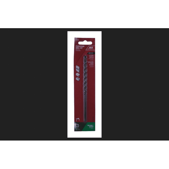 Ace Steel Straight Shank 5/16 in. Dia. x 6 in. L Percussion Drill Bit 1 pc.