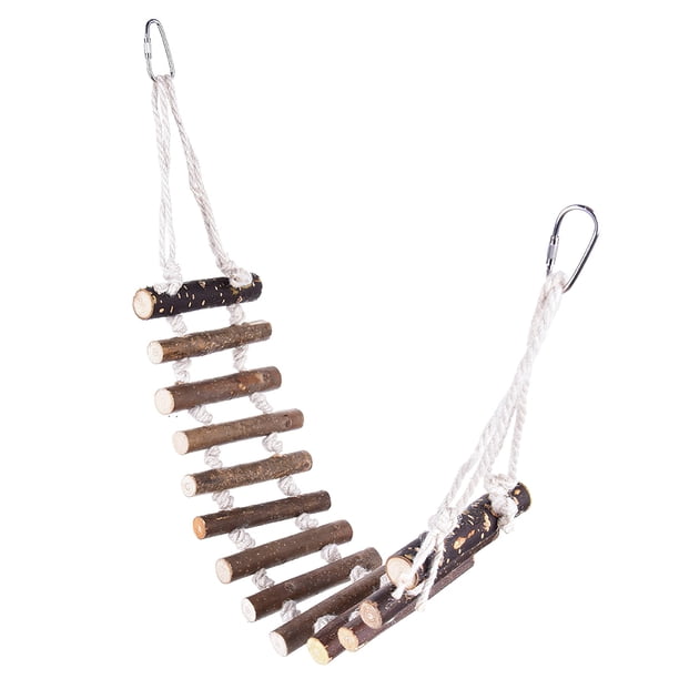 Juguete De Escalera Para Pájaros, Escalera Colgante De Madera, Puente Colgante Resistente Al Desgaste, Puente Colgante Para Pájaros, Columpio Con Cuerda Colgante Para Mascotas De Interior Serendint PT001140-00