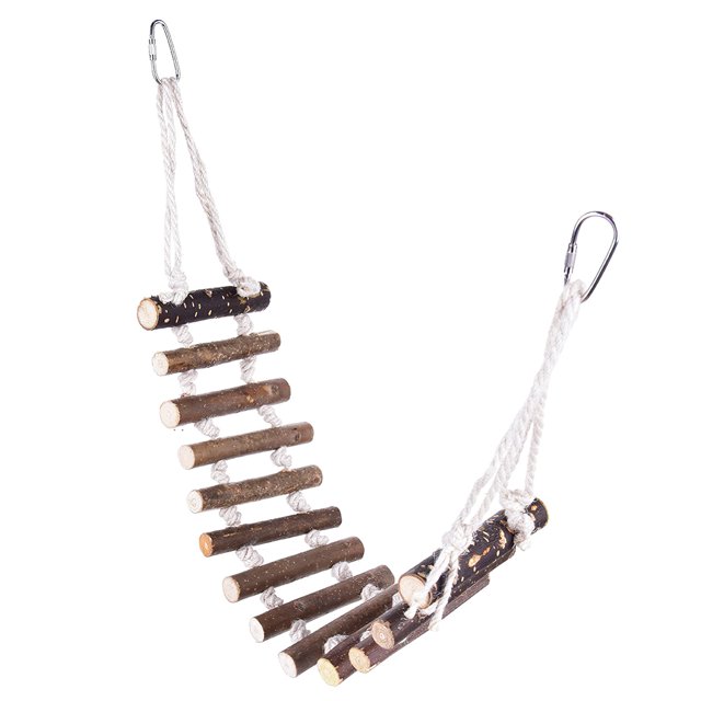 Juguete De Escalera Para Pájaros, Escalera Colgante De Madera, Puente Colgante Resistente Al Desgaste, Puente Colgante Para Pájaros, Columpio Con Cuerda Colgante Para Mascotas De Interior matsuzay PT001140-00