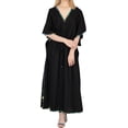 thumbnail image 2 of HAPPY BAY Women's Loungewear Relaxed Fit Caftan Long Robe Sleepwear 3X-4X Smokey-AC493, 2 of 4