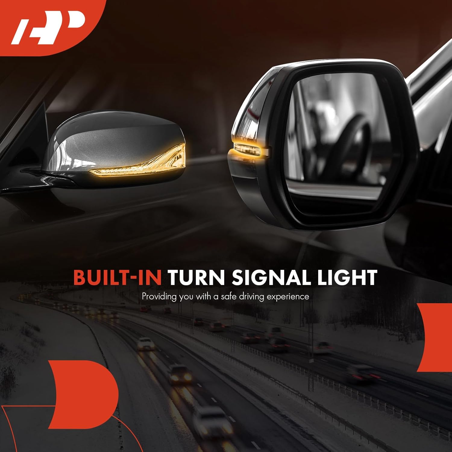 A-Premium Driver Side Power Door Mirror - Compatible with Chevy Silverado 1500, Silverado 2500HD 3500HD & GMC Sierra 1500, Sierra 2500HD 3500HD - Heated Power Folding Chrome Outside Rear View Mirror