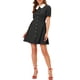 thumbnail image 1 of Vestido negro de mujer con cuello Peter Pan de contraste y cordones, INSPIRE CHIC, 1 of 5