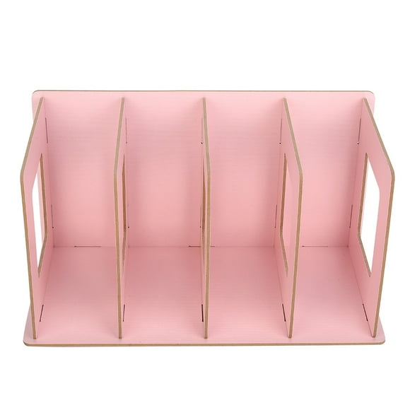 Eddwiin Étagère en Bois Bricolage étagère de Bureau étagère Livres DVD Stockage Porte-revues pour étudiants Enfants Adultes(Rose)