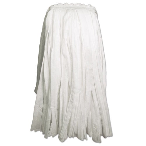 Cut-End Wet Mop Head, Rayon/polyester, Non-Woven, White, 20oz | Bundle of 10 Each