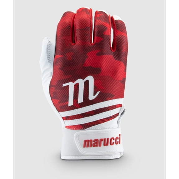 Marucci Youth Crux Camo Batting Gloves Red Small