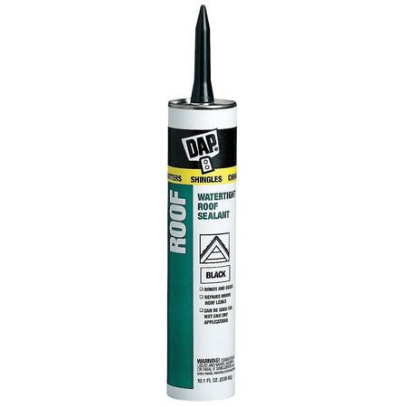 - DAP 18268 10.1 oz. Black Roof Waterproof Asphalt Filler & Sealant