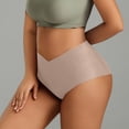 thumbnail image 4 of Women Soft Seamless Intimate Panties V Cut Waist Invisible Stretch Athletic Workout Underwear Coffee S, 4 of 4