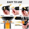 thumbnail image 6 of DEKOPRO 20V Cordless Drill Set, Electric Power Drill with 3/8 Inch Keyless Chuck 18+1 Positions, 6 of 11