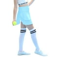 thumbnail image 3 of Langwyqu Solid Color Girls Sport Tennis Athletic Skorts Running Ruffle Skirt With Pocket For Kids 4-13 Years, 3 of 5