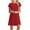 Red, variant on IDALL Summer Dresses,Petite Dresses Womens es Ruffle Short Sleeve Casual Beach Tshirt Dress Round Neck Loose Swing Sundress With Pockets Elegant Dresses,Modest Dresses,Womens Dresses Black Dress L