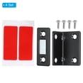 thumbnail image 3 of Uxcell Cabinet Magnetic Catch, 4 Pack Ultra Thin Cabinet Door Catch Adhesive 90 Degree Cabinet Door Magnets, Black, 3 of 5
