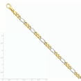 thumbnail image 2 of 14k Yellow and White Gold Two-tone 6.2mm Polished Fancy Link Bracelet Length 8 Inch, 2 of 5