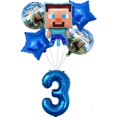 thumbnail image 1 of Miner Crafting-Juego de píxeles, suministros para fiestas, vasos y platos desechables, globo 3D, decoración de cumpleaños para niños, regalo para Baby Shower, 1 of 4