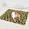 thumbnail image 2 of Black Sunflower Pattern Blanket,Comfortable Soft Flannel Throw Blanket,All Season,Warm Lightweight Blankets for Sofa Bed Couch Living Room Chair,30"x40", 2 of 4