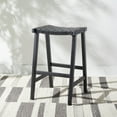 thumbnail image 2 of SAFAVIEH Abreu Modern Style Rectangle Barstool, Black (20 in. W x 18.5 in. D x 30 in. H), 2 of 10