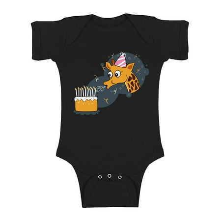 

Awkward Styles Giraffe Birthday Bodysuit Short Sleeve for Newborn Baby Cute Gifts for 1 Year Old Baby Boy Baby Girl Birthday Outfit Themed Party Funny Giraffe with a Birthday Cake One Piece Top