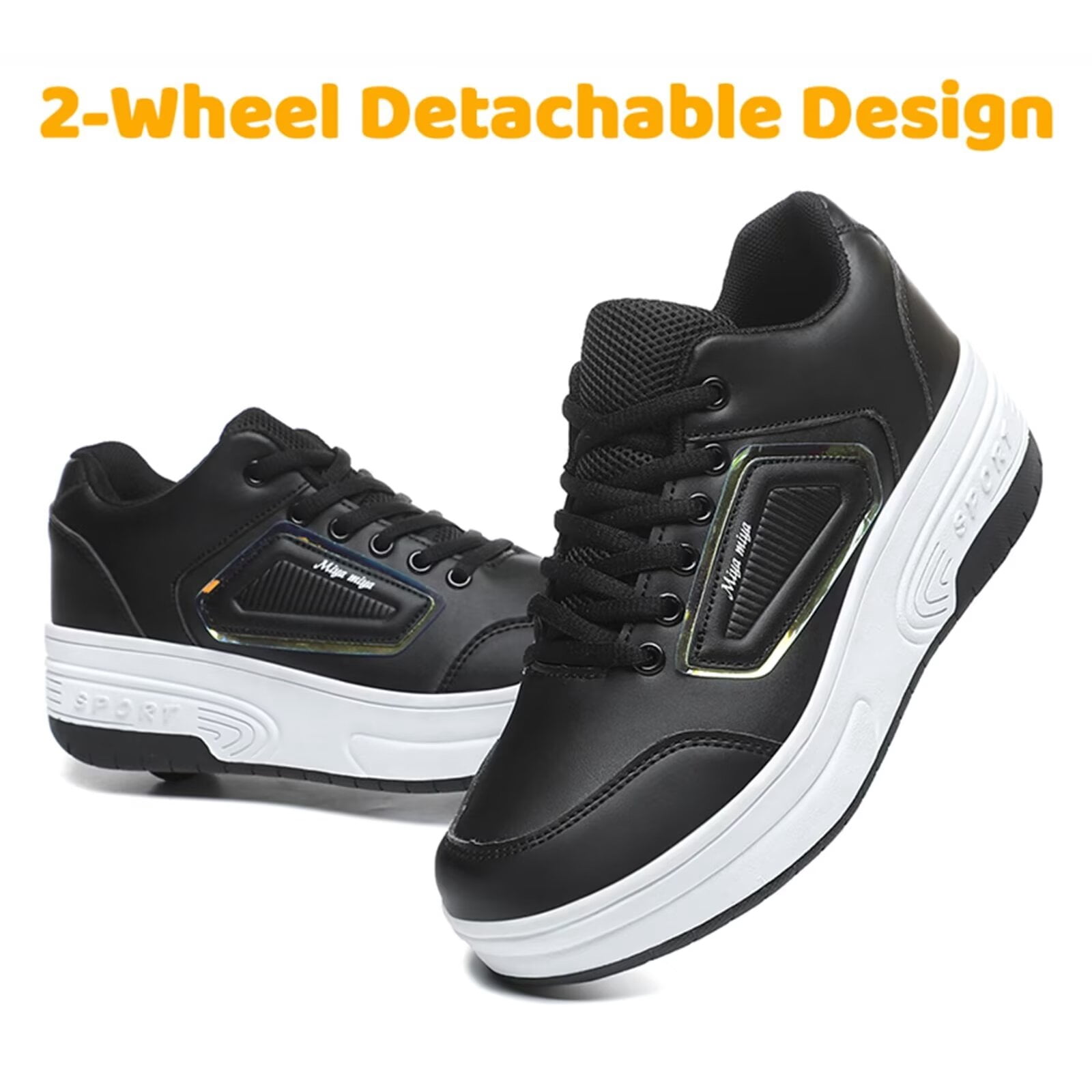 Yunkctuk Children's Roller Skating Sneakers, Boys and Girls' Roller Skating Sneakers, Children's Fashion Versatile Roller Skating Shoes.