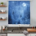 thumbnail image 5 of Blue Night Landscapes Sheer Curtains 54 Inches Long, Christmas Winter Snowfall Forest Light Filering Curtains, Breathable Simi Curtain Privacy Drapes for Kitchen Bathroom Nursery Window Treatment, 5 of 9