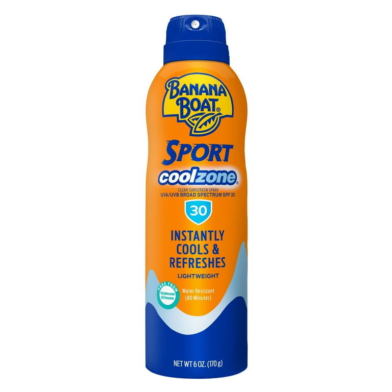 Banana Boat Sport Cool Zone Sunscreen Spray, SPF 30, 6 oz HSA/FSA