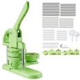 thumbnail image 1 of KFFKFF Button Maker Machine, 2.28/2.95 inch 2-in-1, Plastic Pin Maker with 200 pcs Button Parts, Circle Cutter and Magic Book, Reinforced Ergonomic Handle, Green, 1 of 9