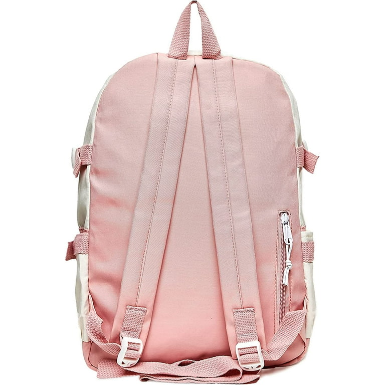 Kawaii Backpack with Cute Pin Accessories Plush Pendant Lovely Rucksack  Cute Aesthetic Backpack