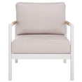 thumbnail image 3 of Safavieh Couture Chryssa Coastal Aluminum Patio Chair, White/Beige, 3 of 11