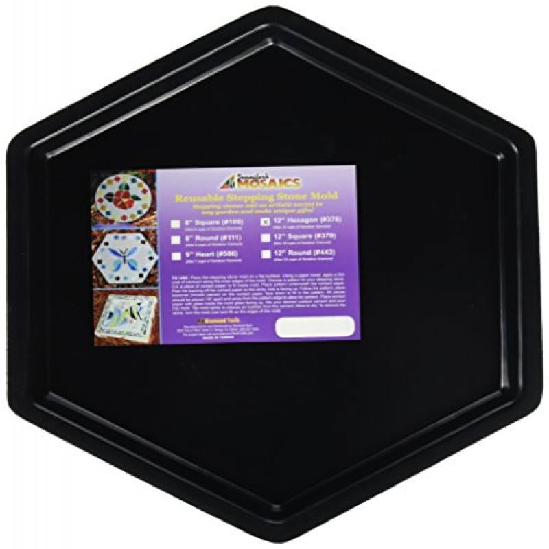 Jennifer's Mosaics Hexagon Outdoor Stepping Stone Mold, 12Inch