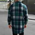 thumbnail image 4 of Mens Shirts Under $10 Mens Flannel Shirt Fall Casual Button Down Cotton Plaid Shirt Jacket Loose Long Sleeve Fleece Shackets with Pockets, 4 of 5