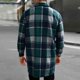 thumbnail image 4 of Blusa y camisa de manga larga con cuello vuelto para hombre, blusa holgada informal a cuadros a la moda con botones y cuello vuelto, blusa de poliéster para hombre, 4 of 5