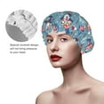 thumbnail image 3 of KLL Independence With Gnome Pattern Shower Cap & Bath Cap for Women,Reversible Oversized Waterproof Shower Caps for all Hair Lengths,Elastic Reusable Bathing Hair Cap, 3 of 7