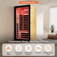 thumbnail image 4 of 1350W Far Infrared Sauna for 1 Person, Wood  Home Sauna with Starry Sky Light, 4 of 7