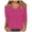Hot Pink, variant on Women's T-Shirts V Neck Solid Color Casual Summer Basic Tops for Everyday Wear
