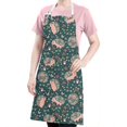 thumbnail image 5 of Cute Hedgehog Pattern with Pioneer Flower Apron-Garden Aprons for Women with Pockets-Cotton Linen Waterproof Kitchen Cooking Gardening Aprons Adjustable for Kitchen,Cooking,BBQ and Salon 33x27 Inch, 5 of 7