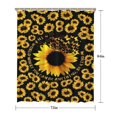thumbnail image 5 of Black Butterfly Sunflower Pattern Shower Curtain 72"x84" ,Bathroom Decorative Shower Curtains Set with 12 Hooks,Modern Waterproof Washable Shower Curtain, 5 of 6