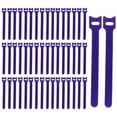 thumbnail image 1 of 50x Releasable Cable Ties Fastening Hook And Loop Loose Removable Strong Durable, 1 of 8