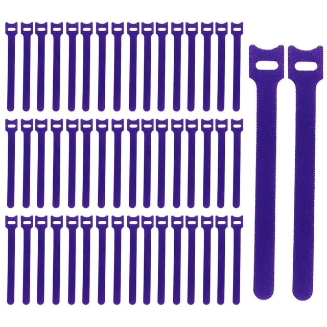 50x Releasable Cable Ties Fastening Hook And Loop Loose Removable Strong Durable