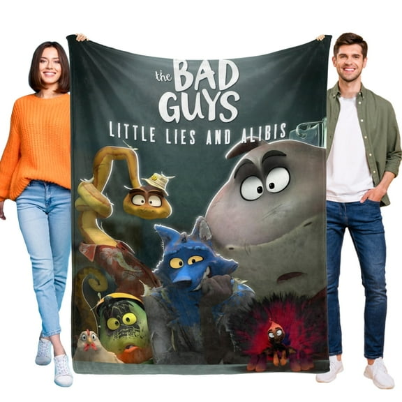 The Bad Guys-themed Pals Plush Throw Blanket Gifts for Fans Girls Boys Women Present Suitable for a variety of settings 40''*60''(100*150cm)