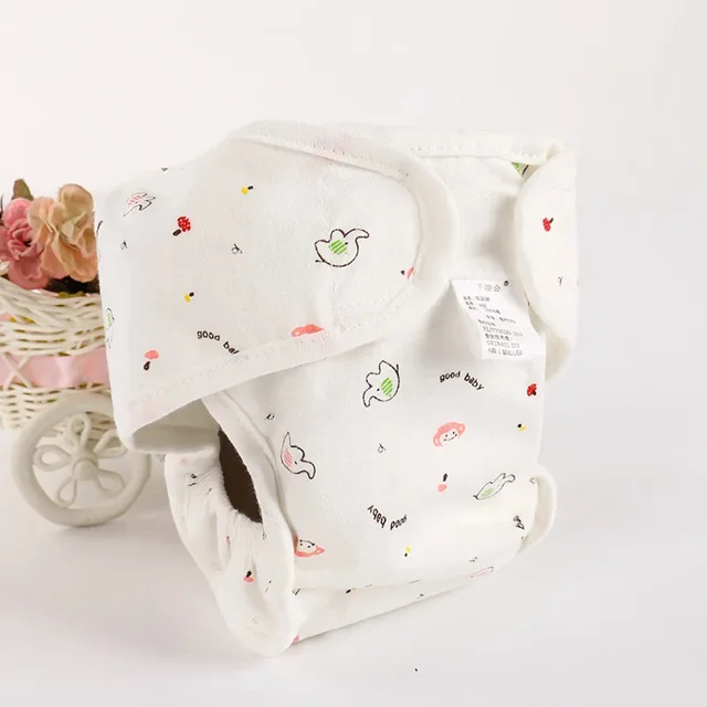 Baby Reusable Diapers 100% Cotton Panties Waterproof Infant Nappies Kid Training Pant Cloth Washable Breathable Nappy Changing