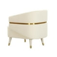thumbnail image 5 of Ayla Cream Velvet Accent Chair, 5 of 6