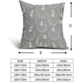 thumbnail image 5 of Grey Gray Fall Pumpkin Pillow Covers 18x18 Set of 2 Autumn Themed Thanksgiving Cream Print Decorative Throw Pillows Outdoor PillowCase Farmhouse Linen Cushion Case Decor for Home Sofa Couch Bed, 5 of 6