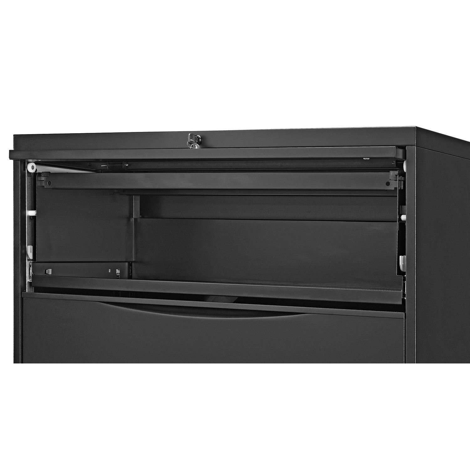 Global Industries 252468BK Interion 30 in. Premium Lateral File Cabinet 5 Drawer, Black - image 3 of 4