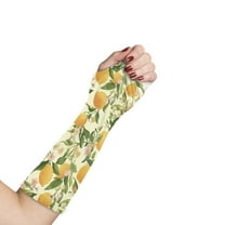 Jiueut Flower Lemon Arm Cast Cover Arm Cast Sleeve with Thumb Cover Wrist Cast Cover for Shower Size M Hand Cast Covers for Shower Adult Washable Cast and Bandage Protector
