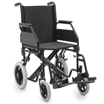 monicare *FDA APPROVED* Transport Wheelchair with Removable Flip Back Armrests & Swing-Away Footrests, Folding Transport Chair with 300lbs Capacity, Black